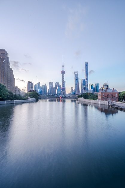 Panorama di skyline di Shanghai