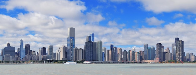 Panorama urbano dell'orizzonte della città di Chicago