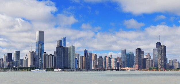 Panorama urbano dell'orizzonte della città di Chicago