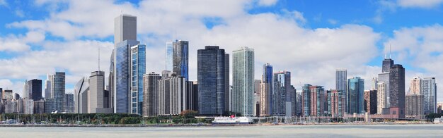 Panorama urbano dell'orizzonte della città di Chicago