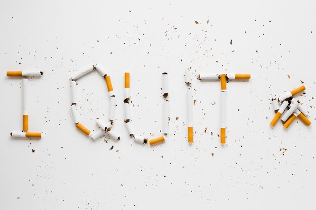 Parole di vista dall'alto fatte da cigarretes