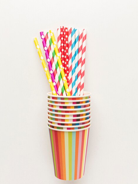 Party still life collection flat lay
