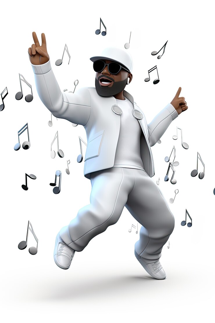 Foto gratuito passione per la musica in stile cartone animato illustrata
