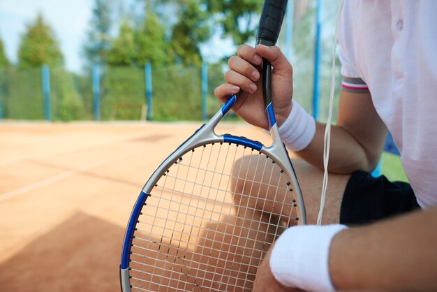 Pausa durante la partita di tennis