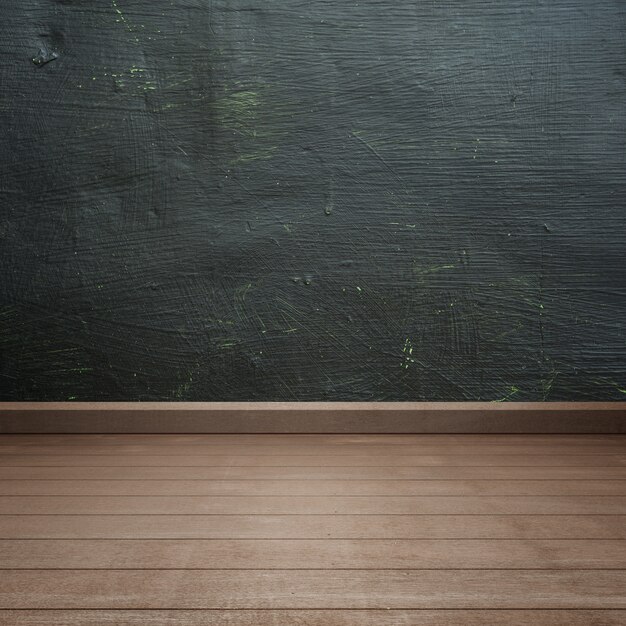pavimento in legno con una lavagna