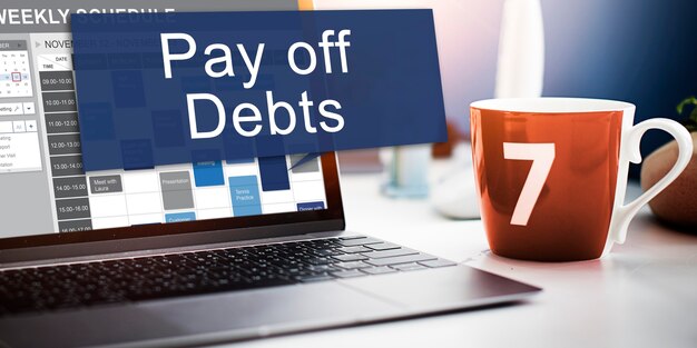 Pay Off Debiti Prestito Denaro Fallimento Bill Credit Concept