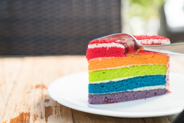 Percorso nutrizione decorazione singola arcobaleno torta