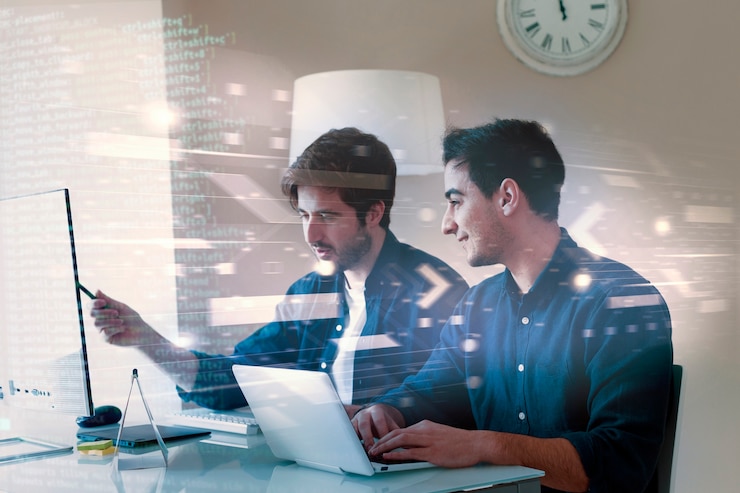 Foto gratuito persona che lavora html sul computer