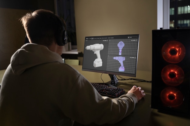 Persona che lavora su un progetto di animazione