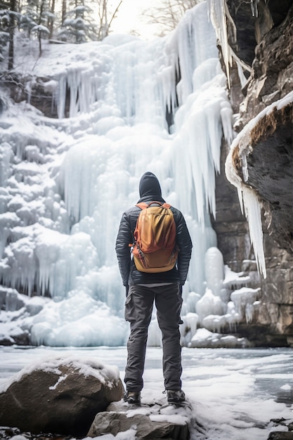 Persona che pratica l'esposizione al freddo per il metabolismo