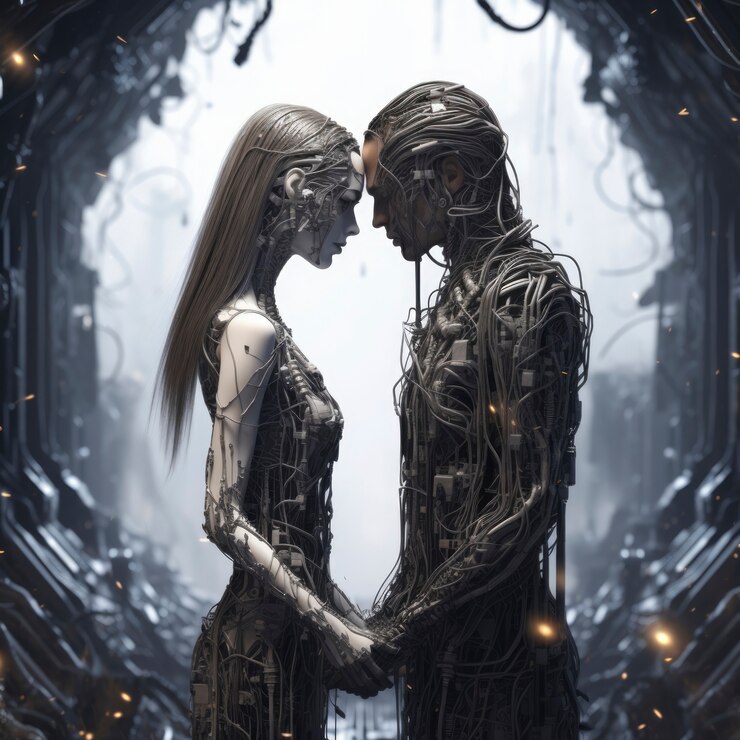 Foto gratuito personaggi in stile fantasy innamorati