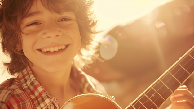 Personaggio che suona la chitarra elettrica