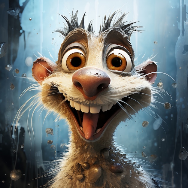 Personaggio dei cartoni animati di opossum selvatico