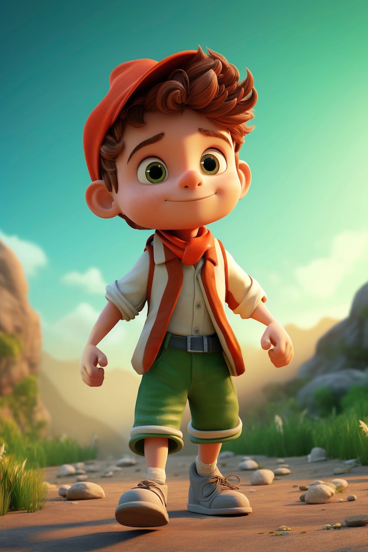 Foto gratuito personaggio di cartone animato 3d