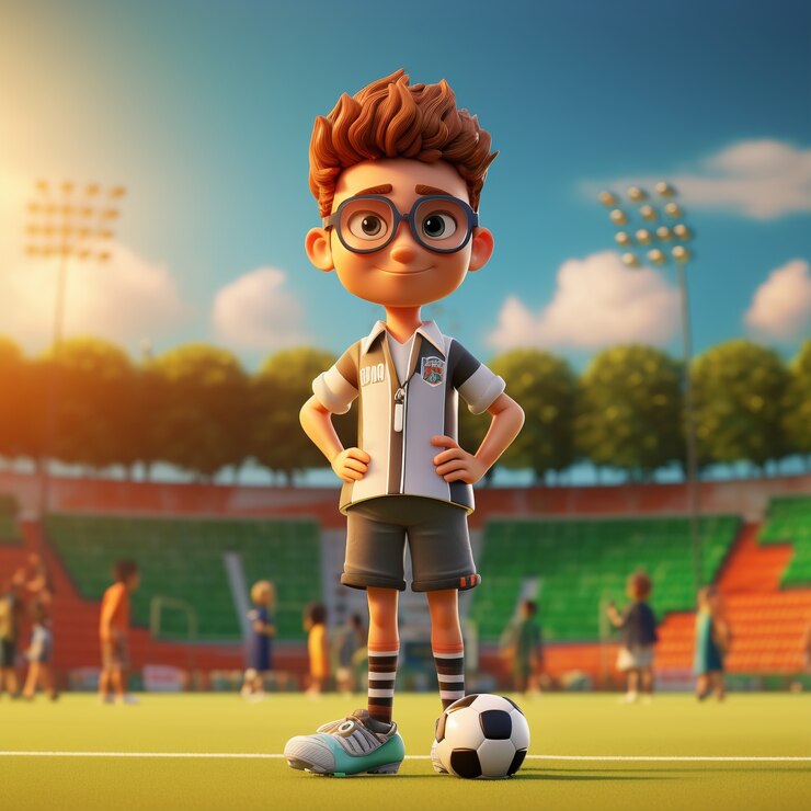 Foto gratuito personaggio in stile cartone animato 3d