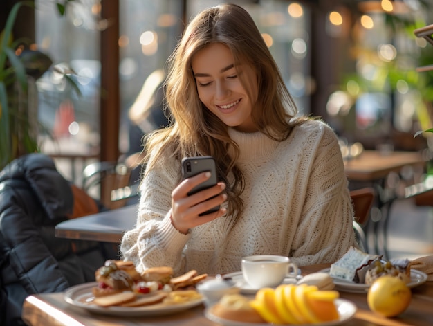 Persone che creano contenuti alimentari da caricare su Internet per gli amanti del cibo