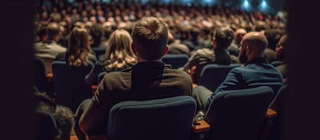 persone che guardano la TV al cinema