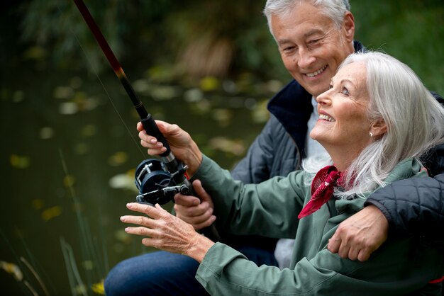 Persone che hanno un'attività di pensionamento felice