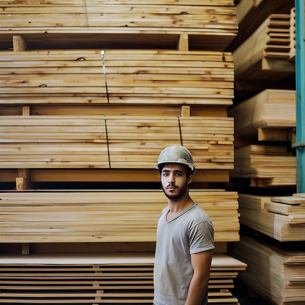 Persone che lavorano nell'industria e nelle fabbriche del legno