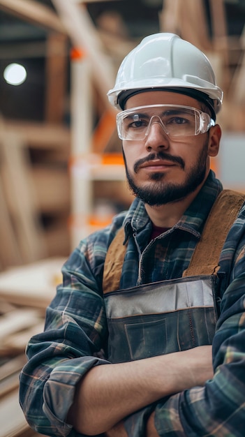 Persone che lavorano nell'industria e nelle fabbriche del legno