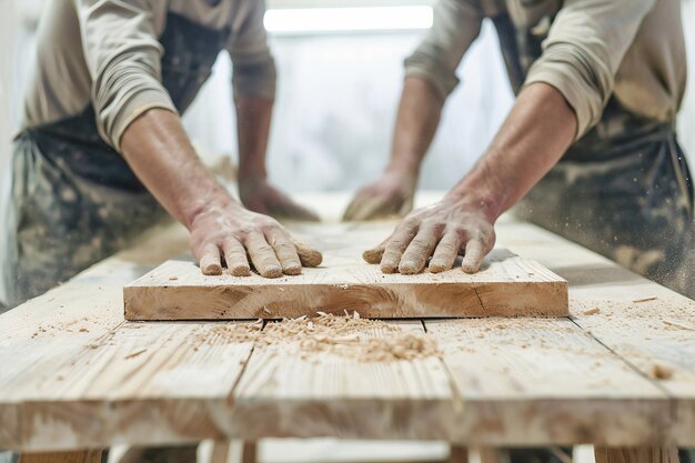 Persone che lavorano nell'industria e nelle fabbriche del legno