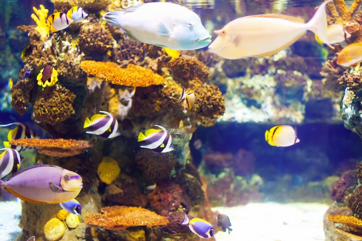 Foto gratuito pesce alla barriera corallina