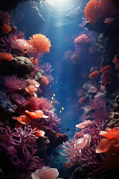 Pesce carino vicino alla barriera corallina
