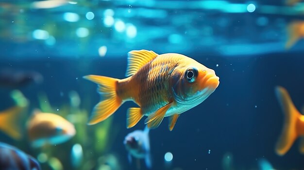 Pesce carino vicino alla barriera corallina