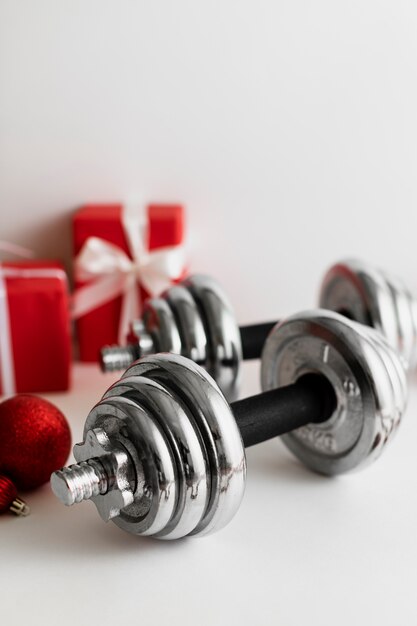 Pesi fitness natalizi per regalo di allenamento