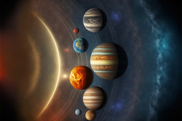 Foto gratuito pianeti del sistema solare