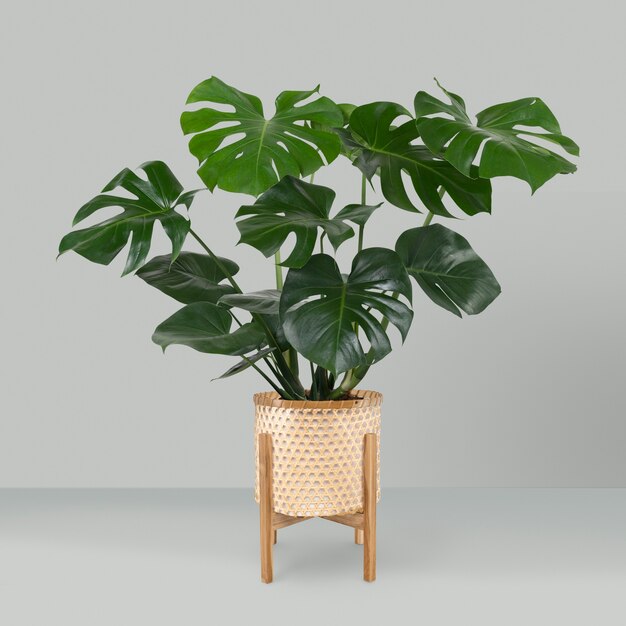 Pianta di Monstera deliciosa in vaso