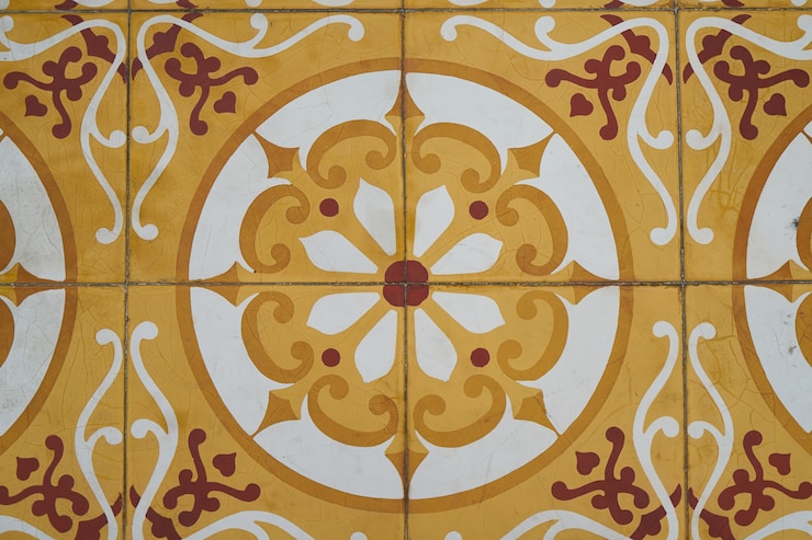 Foto gratuito piastrelle a motivi geometrici