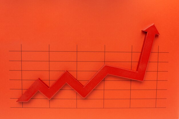 Piatto di presentazione delle statistiche con le frecce