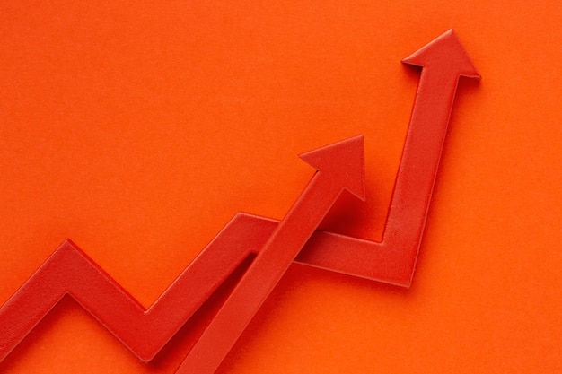 Piatto di presentazione delle statistiche con le frecce