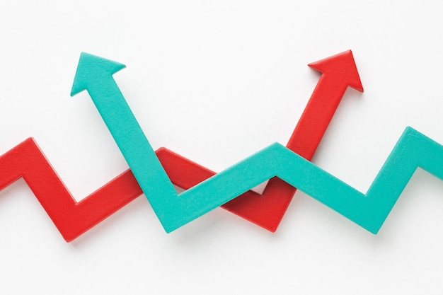 Piatto di presentazione delle statistiche con le frecce