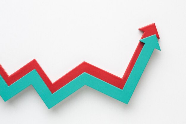 Piatto di presentazione delle statistiche con le frecce