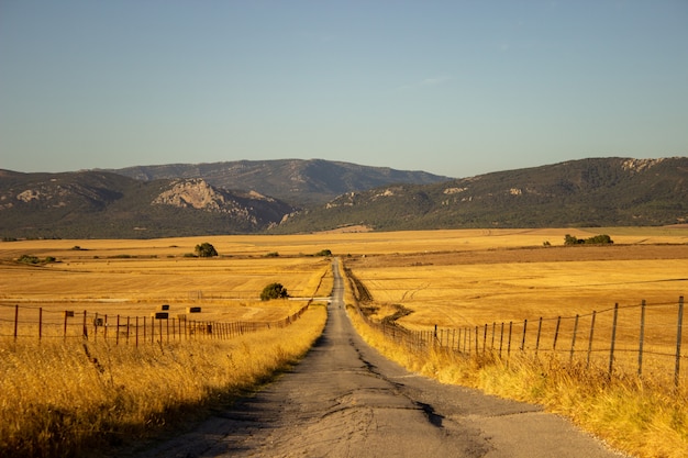 Piccola strada nel mezzo della montagna