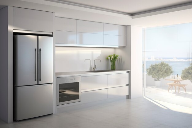 Piccolo spazio cucina dal design moderno