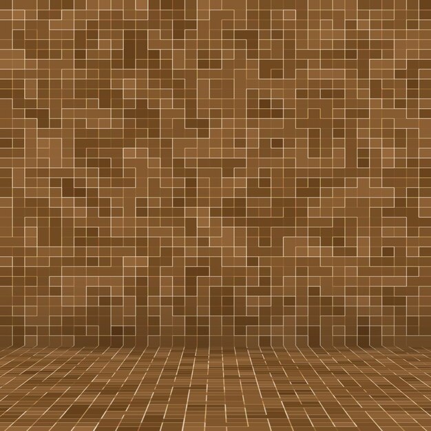 Pietre ceramiche colorate. Abstract Smooth Brown Mosiac Texture mosaico ceramico astratto adornato edificio. Modello senza cuciture astratto.