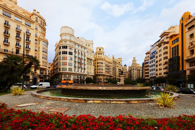 Placa del Ajuntament a Valencia, Spagna