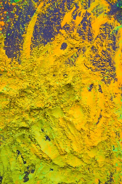 Polvere gialla e verde mista di holi