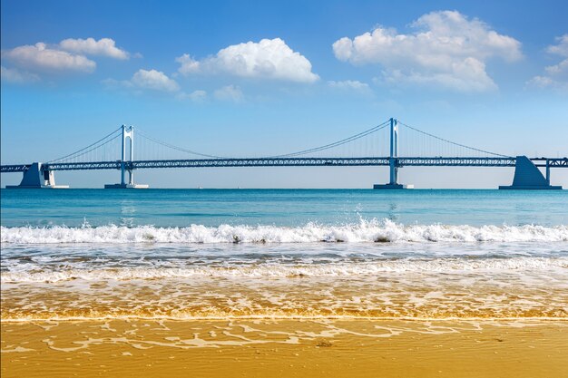 Ponte Gwangan e Haeundae a Busan, Corea