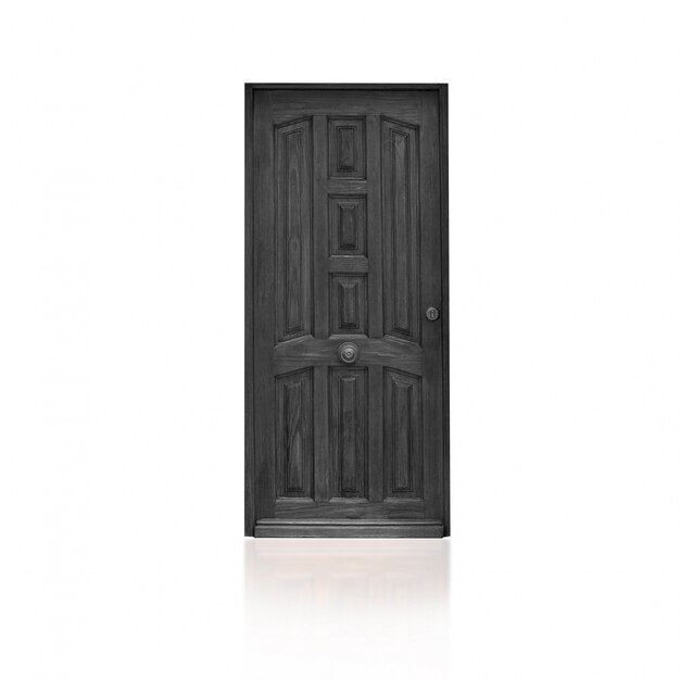 porta di legno grigio