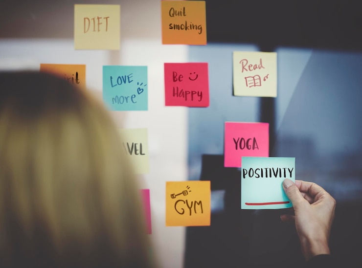 Foto gratuito positività mentalità pensando benessere concept