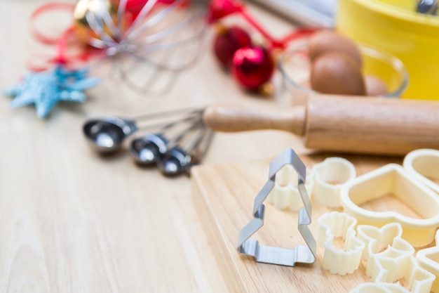 Preparazione dei biscotti di natale