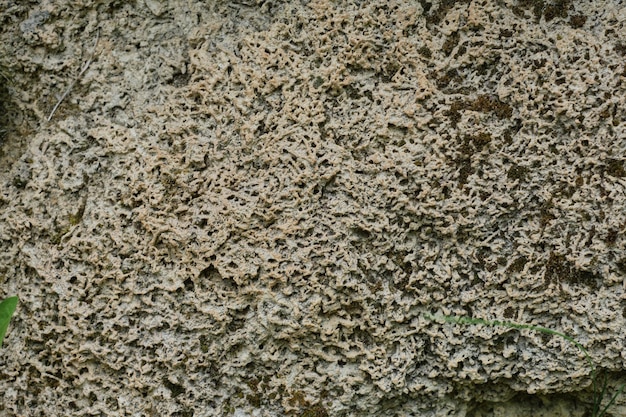 Primo piano del design degli interni in roccia arenaria e idea di design di sfondo in pietra naturale naturale