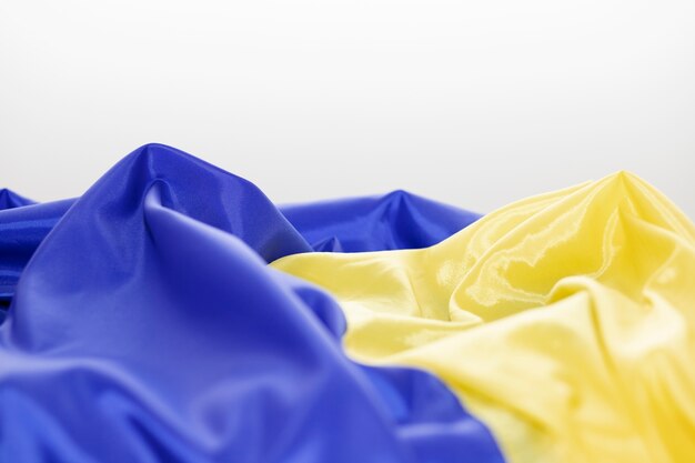 Primo piano della bandiera ucraina