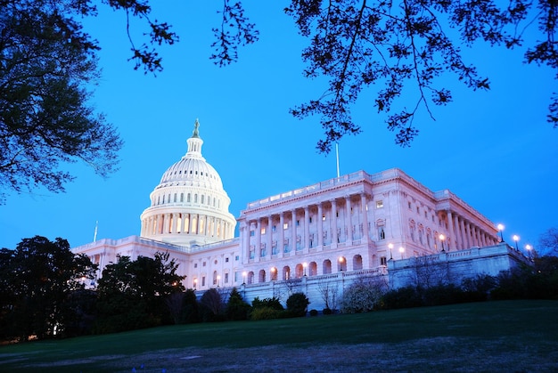 Primo piano della collina del Campidoglio degli Stati Uniti Washington DC