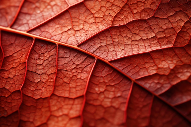 Primo piano della foglia secca di autunno con le vene