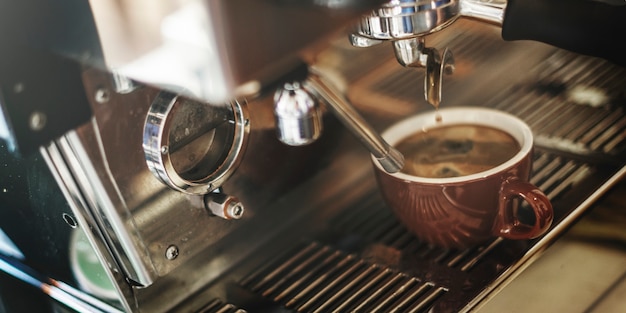 Primo piano della macchina per il caffè